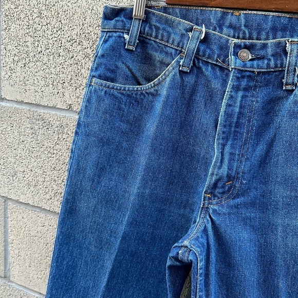 Levis 646 Vintage Orange Tab Bell Bottoms Mid Blue Wash Jeans Men’s Size 33x32 - Picture 3 of 12